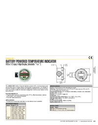 Thumbnail of document Data Sheet - BPI Battery Powered Temperature Indicator